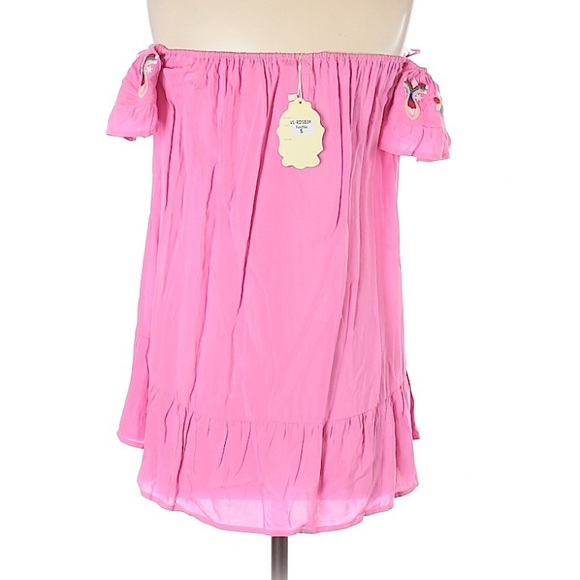 Velzera Embroidered Off Shoulder Ruffle Top - Picture 3 of 5